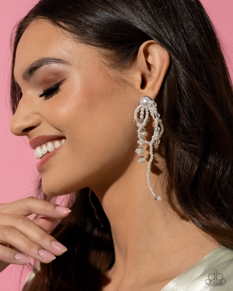Paparazzi Promising Pearls - White Post Earrings