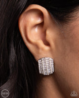 Paparazzi Glittering Generosity - White Clip-On Earrings