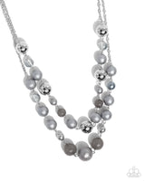 Paparazzi Beaded Benefit & Shattered Stack - Silver Set