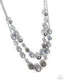 Paparazzi Beaded Benefit & Shattered Stack - Silver Set