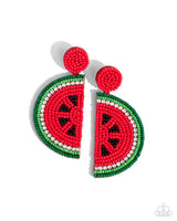 Paparazzi Watermelon Welcome - Red Post Earrings