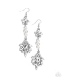 Paparazzi Considerable Captivation - White Earrings