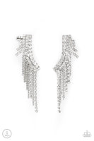 Paparazzi Thunderstruck Sparkle - White Post Earrings