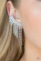 Paparazzi Thunderstruck Sparkle - White Post Earrings