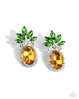 Paparazzi Prismatic Pineapple - Yellow Post Earrings