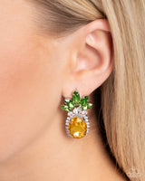 Paparazzi Prismatic Pineapple - Yellow Post Earrings