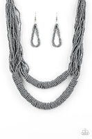 Paparazzi Right As RAINFOREST - Silver Necklace
