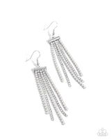 Paparazzi Tapered Team - White Earrings
