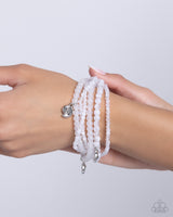 Paparazzi Swirling Shopaholic - White Bracelet