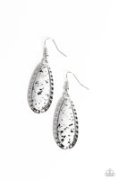 Paparazzi TEARDROP-Dead Dynasty - White Earrings