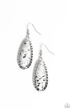 Paparazzi TEARDROP-Dead Dynasty - White Earrings