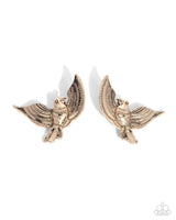 Paparazzi Bird of PLAY - Gold Post Earrings