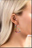 Paparazzi Striped Sweethearts - Multi Hoop Earrings