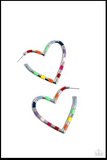 Paparazzi Striped Sweethearts - Multi Hoop Earrings