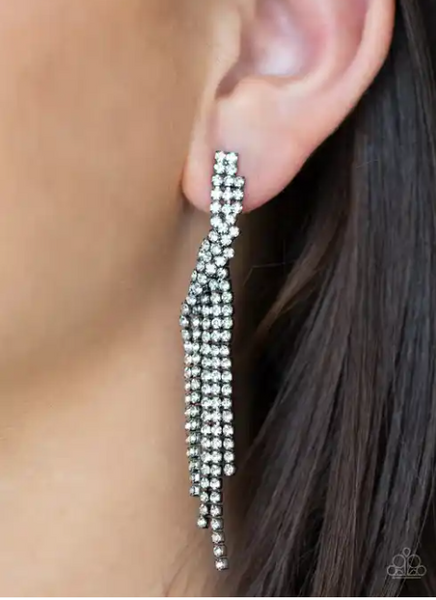 Paparazzi Cosmic Candescence - Black Post Earrings