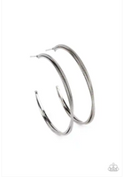 Paparazzi Monochromatic Curves - Black Hoop Earrings