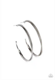 Paparazzi Monochromatic Curves - Black Hoop Earrings