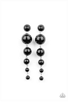 Paparazzi Living a WEALTHY Lifestyle - Black Post Earrings
