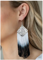 Paparazzi DIP The Scales - Black Earrings