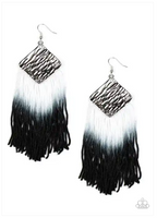 Paparazzi DIP The Scales - Black Earrings