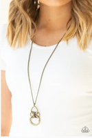 Paparazzi Courageous Contour - Brass Necklace