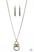 Paparazzi Courageous Contour - Brass Necklace