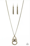 Paparazzi Courageous Contour - Brass Necklace