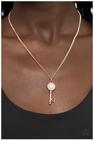 Paparazzi Prized Key Player - Copper Necklace