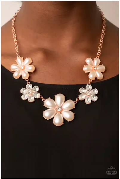 Paparazzi Fiercely Flowering - Copper Necklace