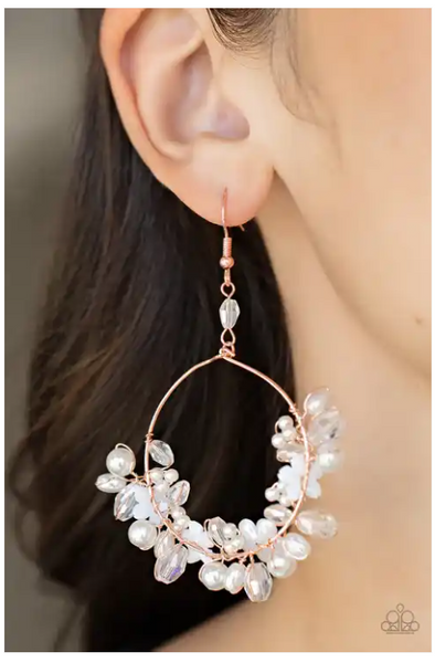 Paparazzi Floating Gardens - Copper Earrings