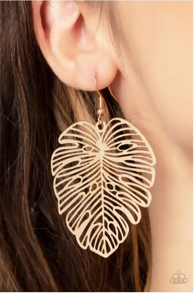 Paparazzi Palm Palmistry - Gold Earrings