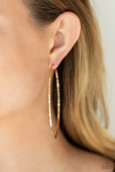 Paparazzi Pump Up The Volume - Gold Hoop Earrings