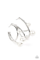 Paparazzi Metro Pier - White Earrings