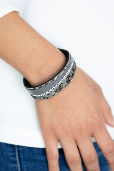 Paparazzi Flirtatiously Feline - Silver Wrap Bracelet