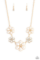 Paparazzi Fiercely Flowering - Gold Necklace