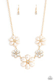 Paparazzi Fiercely Flowering - Gold Necklace