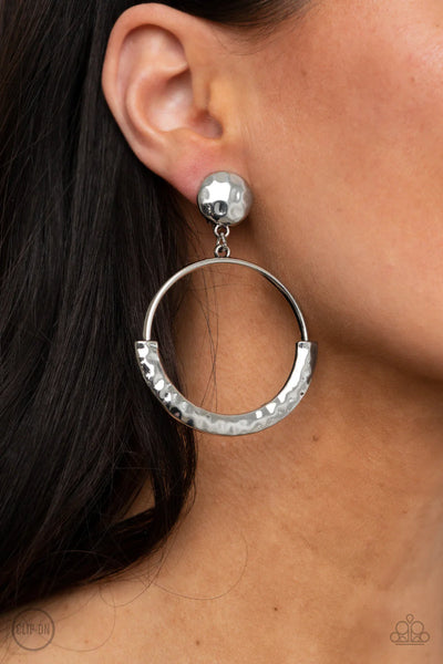 Paparazzi Rustic Horizons - Silver Clip-On Earrings