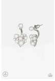 Paparazzi Star-Studded Success - White Post Earrings