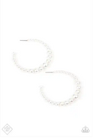 Paparazzi Glamour Graduate - White Earrings