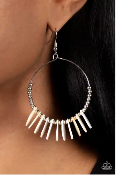 Paparazzi Caribbean Cocktail - White Earrings