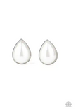 Paparazzi SHEER Enough - White Post Earrings