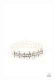 Paparazzi Vintage Beam - White Bracelet