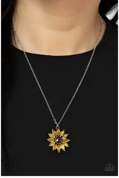 Paparazzi Formal Florals - Yellow Necklace