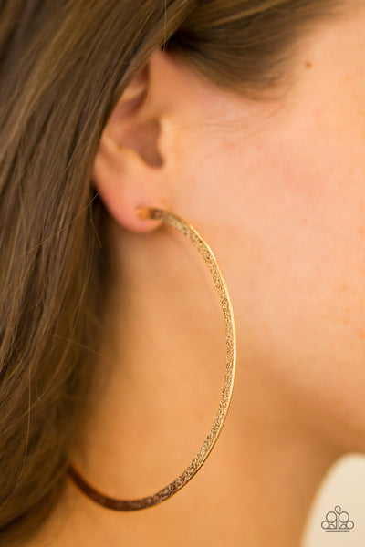 Paparazzi Size Them Up - Gold Hoop Earrings