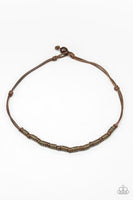 Paparazzi PIRATE First Class - Brown Necklace