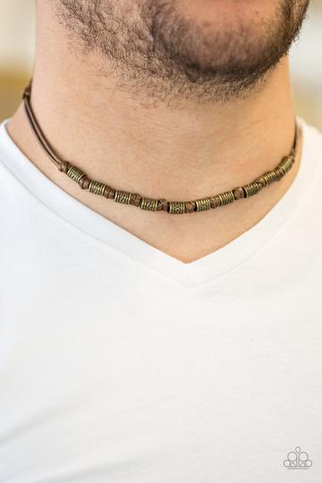 Paparazzi PIRATE First Class - Brown Necklace