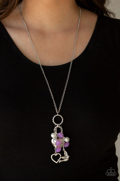 Paparazzi I Will Fly - Purple Lanyard Necklace