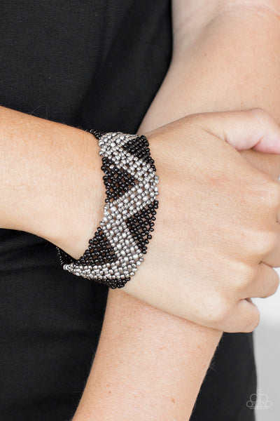 Paparazzi Desert Loom - Black Bracelet
