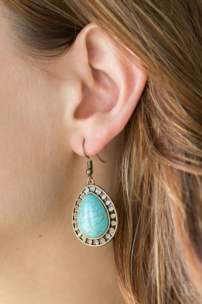 Paparazzi Sahara Serenity - Brass Earrings