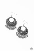 Paparazzi Far Off Horizons - Silver Earrings